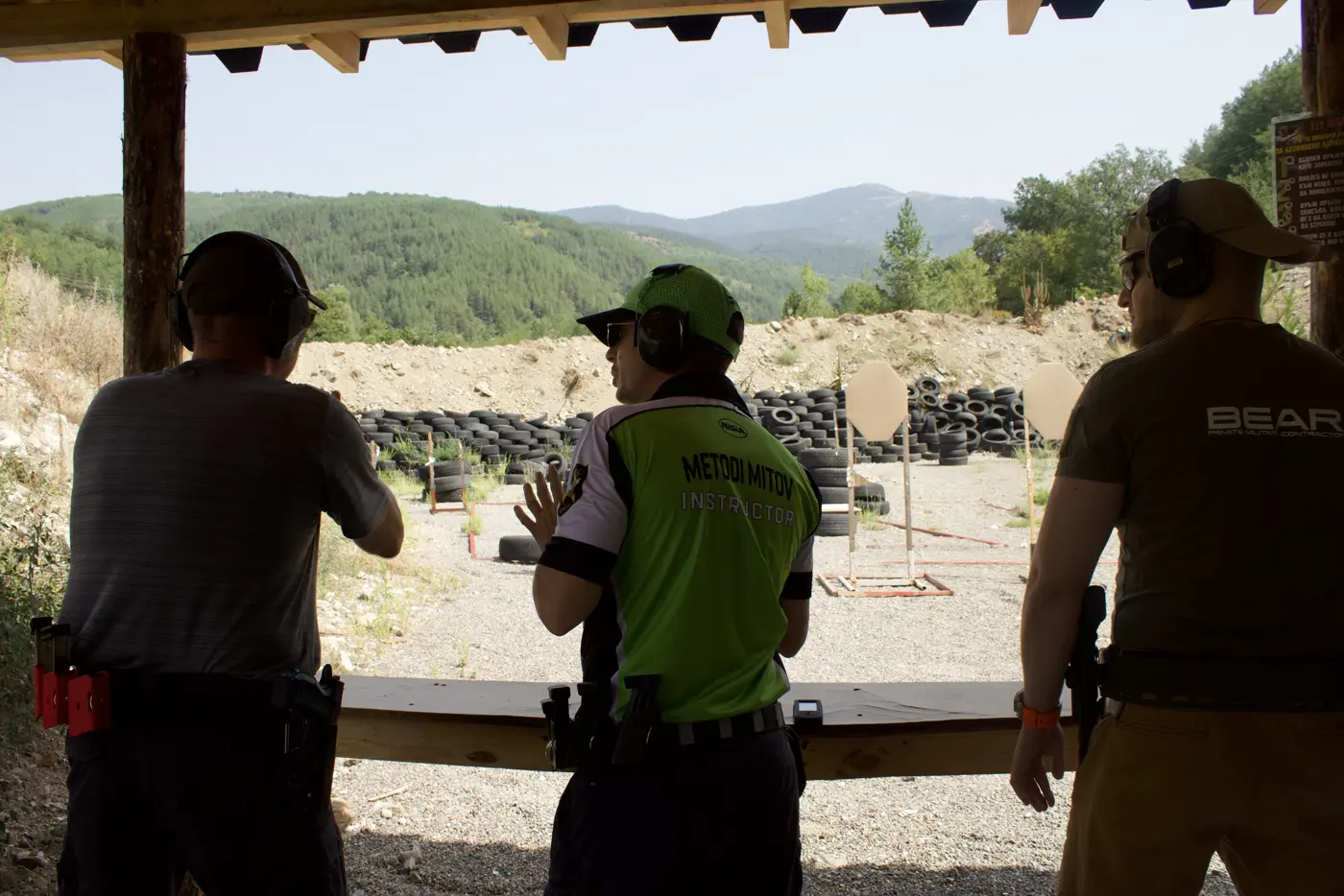 A group session at the range